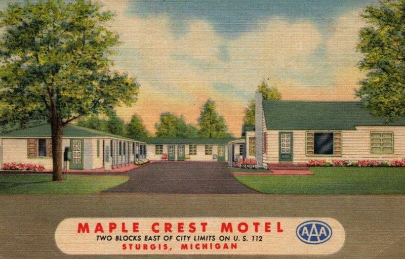 Maple Crest Motel - Old Postcard